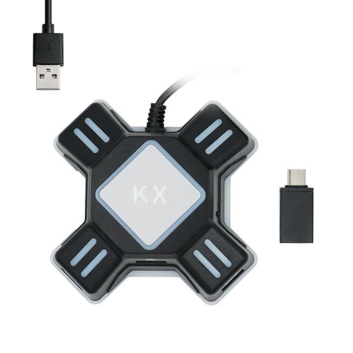 Convertisseur Clavier/souris Bluetooth Pour Jeux Mobiles - Adaptateur PUBG Mobile - Support Téléphone Réglable