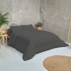 Couette Tempérée Cocooning 220x240 cm Lit 2 places - Enveloppe Ultra Douce - Édredon 350g/m² Fabriqué en France - Gris - BLEU CALIN