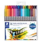 STAEDTLER® 3200 Design Journey - Set 36 feutres de coloriage double pointe 3,0 mm et 0,5 - 0,8 mm assortis