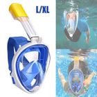 Masque de Plongée - XICHAO - Plein Visage 180° - Anti-brouillard - Taille L/XL - Bleu