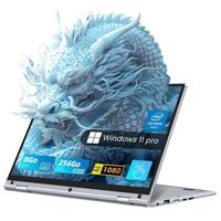 PC portable YOGA-écran tactile rotation 360°-Intel Celeron N4020C-RAM 8Go DDR4 256Go SSD-Ordinateur portable-Windows11 Pro-AZERTY