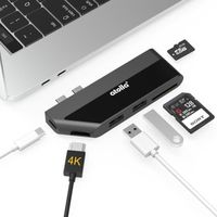 Atolla Hub USB C, Adaptateur USB C vers Thunderbolt 3 pour Macbook, 4K HDMI, PD 100W, 2 Ports USB 3.0, Lecteur de Carte SD/TF