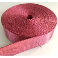 Sangle nylon polyester 25mm Bordeaux / Rouge brillant pour sacs à dos main lunch bag couture anse accessoires rouleau 10 mètres