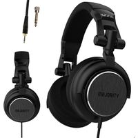 Majority Studio Headphones | Over Ear Wired Closed Foldable Head Phones with 50mm Speaker Drivers | DJ, Gaming, AMP, Recording |