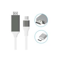 Câble Adaptateur USB C vers HDMI 2.0, Compatible MacBook Air/Pro, Nouvel iPad Pro, Chromebook 13/15, Surface Book 2/Go, Plus -