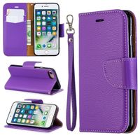 Téléphone de Protection Etui iPhone SE 2020 4.7" Housse à rabat PU Cuir Antichoc Portefeuille Housse iPhone SE (2020) -Violet