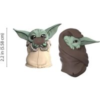 Star Wars The Mandalorian - Pack de 2 figurines Baby Bounties The Child de 5,5 cm - Buvant sa soupe et dans sa couverture