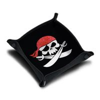 Piste de dés Pirate Bandana 21x21 cm - Plateau à dés pliable - Immersion Haute Qualité pour jeu de societe