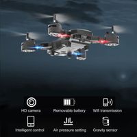 Mini drone pliable FPV LH-X41WF à 6 axes avec caméra 2.0MP 720P et 3 piles - Jaune