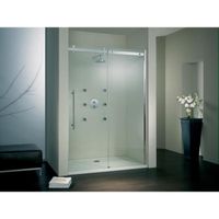 Porte de douche coulissante - SCHULTE - Urban - Verre transparent - Profilé aspect chromé - 120x200 cm