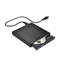 shiny-Lecteur de disque DVD USB externe graveur de CD USB pour PC portableNoir