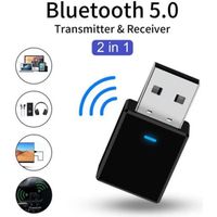 AC08339-Adaptateur de clé USB 5.0 Bluetooth, émetteur-récepteur Bluetooth Compatible PC Portable Windows pour Haut-Parleur Blu