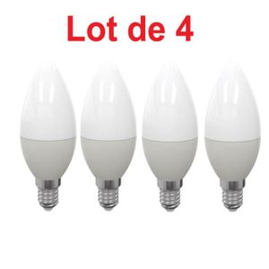 Lot de 10 Ampoules LED Flamme, culot E14, 5,3W cons. (40W eq.), lumière Blanc Neutre
