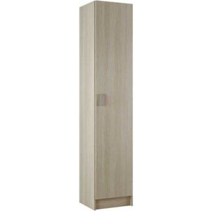 ARMOIRE DE CHAMBRE Armoire 1 porte - MULA - Chêne - Battante - Marron - L 37 x l 37x H 180