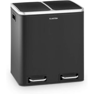 Blanc 211447 2 x 30L avec 2 seaux int/érieurs Brabantia Poubelle /à p/édale Bo