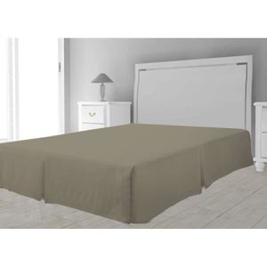 blanc pour 90cm x 190cm Cache-sommier 1 personne en coton égyptien 400 fils 