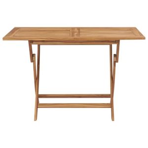 TABLE DE JARDIN  BET Table pliable de jardin 120x70x75 cm Bois de teck solide BET9472646014191