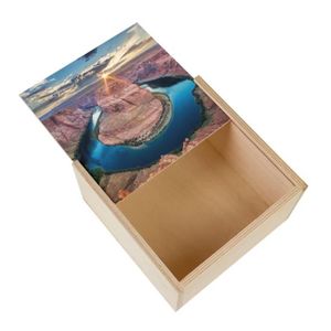Boîte cadeau Boite Coffret en Bois - Horeshoe Bend Grand Canyon Arizona Unesco Patrimoine Mondiale  (11 x 11 x 3,5 cm)