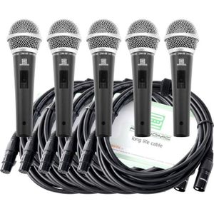 Vonyx WM82 - Set de 2 Microphones sans Fil UHF, avec Valise de