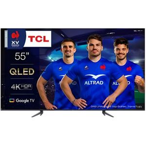 Téléviseur LED TV QLED TCL 55C645 - Blanc - 4K UHD - Ecran incurv