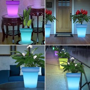 POT LUMINEUX Pot de fleurs lumineux à LED - VINGVO - Étanche - Rechargeable USB