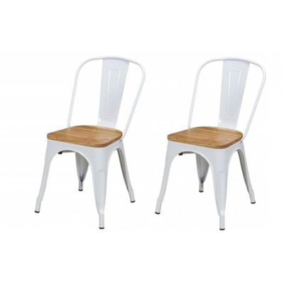 Lot De 2 Chaises De Salle A Manger Style Industriel Factory Metal