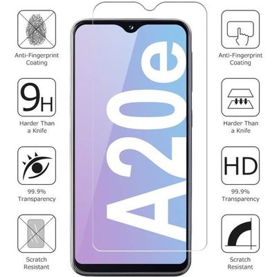 Film protecteur - Samsung - Galaxy A20e - Verre trempé - Transparent - Résistant aux rayures