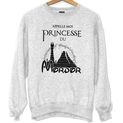 Princesse Mordor Sweat Femme Taille Unisexe Collection Humour