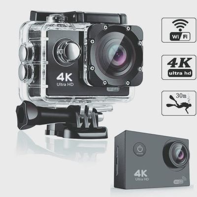 Caméra Sport 4K WiFi Mini – Écran 1.3", Grand Angle 150°, étanche IP65, 64 Go Incluse, Pour Vlog, Vélo, Moto