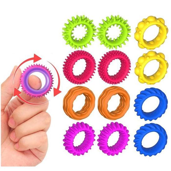 Xlwens 12 Pierres Sensorielles En Silicone Anti-Stress – Jouets Apaisants Pour Enfants Et Adultes (TDAH, Autisme)