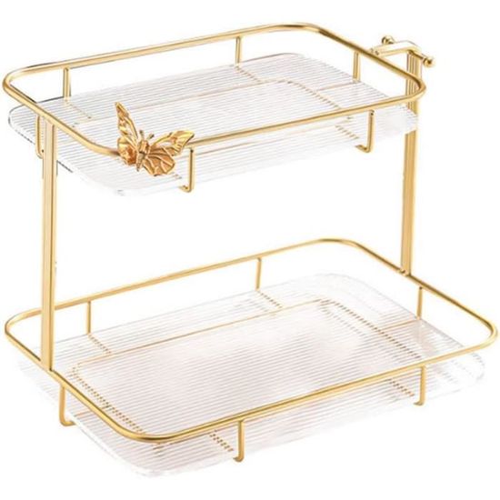 Organisateur Maquillage 3 étages Transparent - Pour Salle De Bain, Coiffeuse, Rangement Cosmétiques