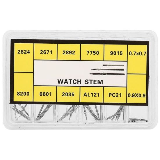 Lot De 1 Tige De Montre De Rechange Et Couronne De Montre, Assortiment De Pièces De Rechange Pour Réparation De Montres