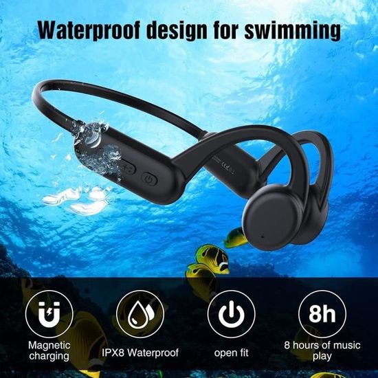 Écouteurs étanches IPX8 Avec Jack 3.5mm - Pour Sport, Natation, MP3, Neufs