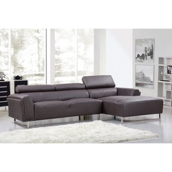 Canape D Angle En Cuir Reconstitue Pvc Broadway 4 Places