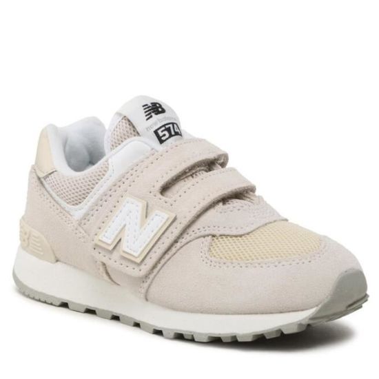 Chaussures - NEW BALANCE - 574 - Mixte/Enfant - Beige - Lacets - Textile