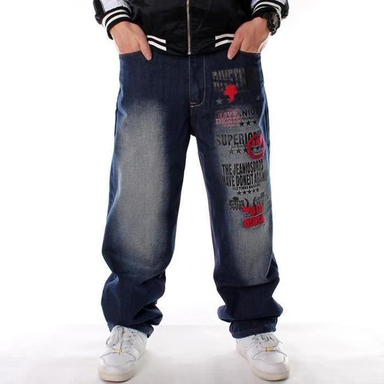 Pantalon Large Hip-Hop Imprimé Textuel | Danse Jazz | Taille Cordon | Polyester