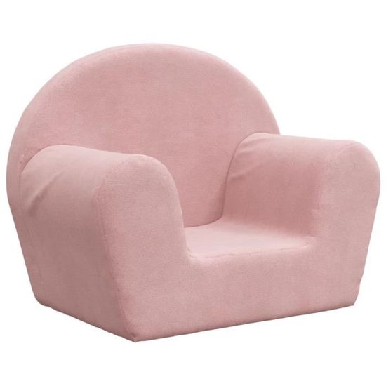 Canapé Enfant Pliable Lion Leo Rose - 77x34x42 Cm, Charge 30 Kg, Housse Lavable, Mousse Confortable