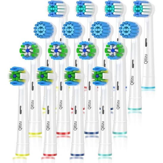 Lot De 6 Têtes De Rechange Pour Brosse à Dents électrique Oral-B (type CrossAction) - Marque Nevadent