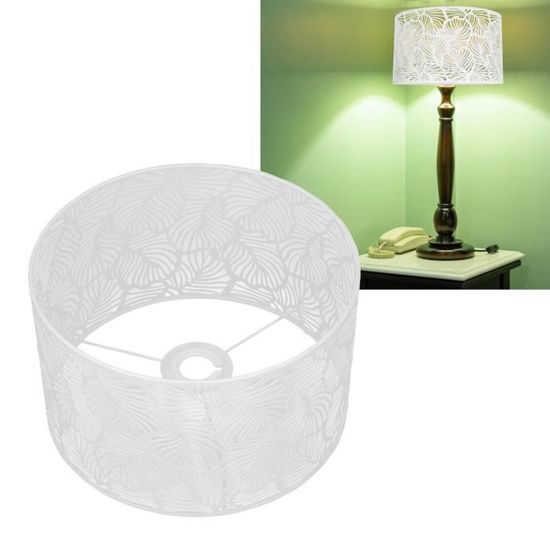 Abat-jour Bois Motif Cerf Rétro - Compatible E27 - Pour Lampadaire, Lampe De Table - Décoration Salon Chambre