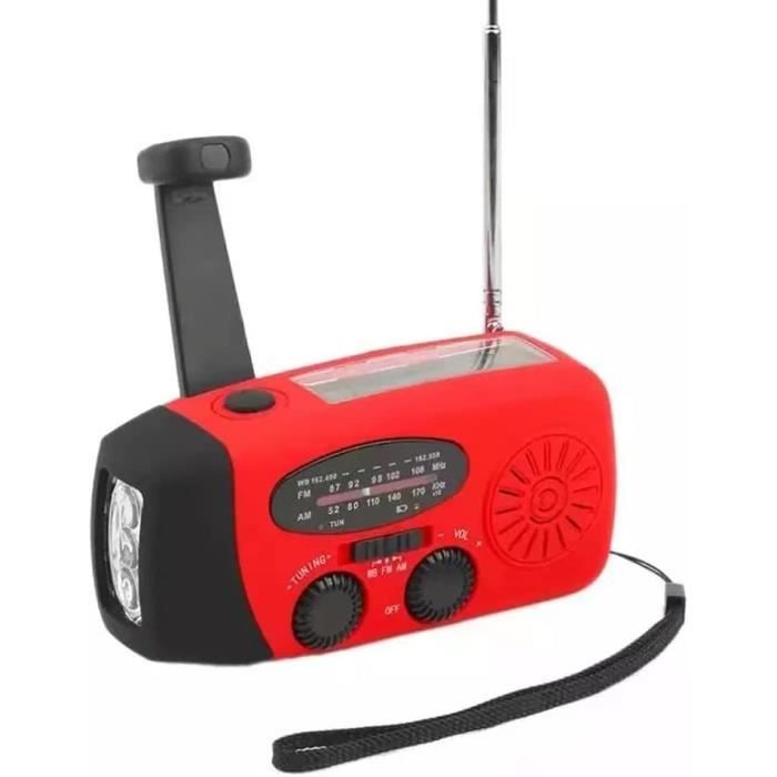 Radio Am-Fm-Noaa, Radio Météo, Manivelle D'Urgence Solaire, Radio Am-Fm ...