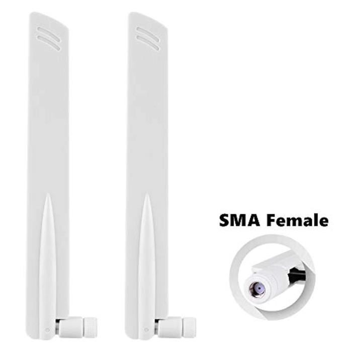 Aigital Antenne 4G LTE, Antenne SMA 10dBi Omni-directionnelle à Haut Gain WiFi Antenne Amplificateur de Signal pour caméra de sécuri