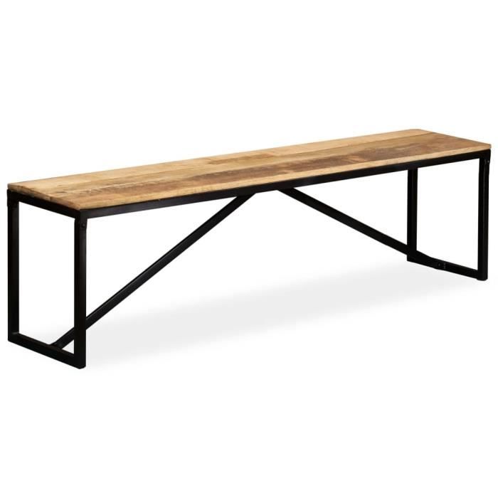 Banc Bois de manguier massif 160 x 35 x 45 cm