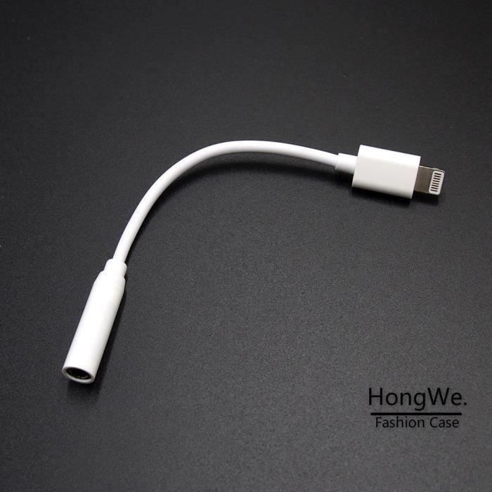 HLMonkey® pour iPhone 7 à 3.5mm Prise casque câble adaptateur compatible iPhone 7 - iPhone 7 Plus