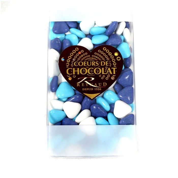 DRAGÉES PETIT COEUR BLANC CARAIBE MARINE Bleu, turquoise, ciel