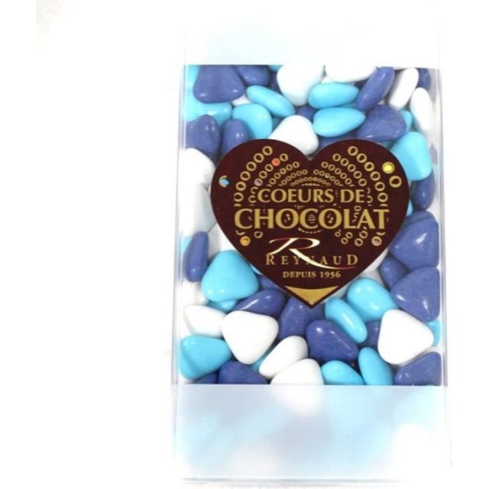 DRAGÉES PETIT COEUR BLANC CARAIBE MARINE Bleu, turquoise, ciel