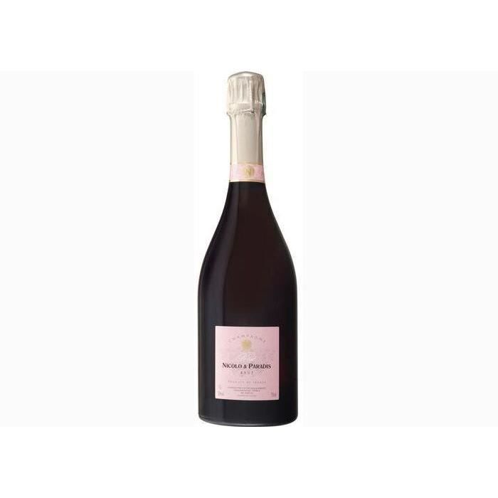 6 bouteilles - Champagne rose - Effervescent - CHAMPAGNE NICOLO & PARADIS Cuvée Rosé Rosé 6x75cl