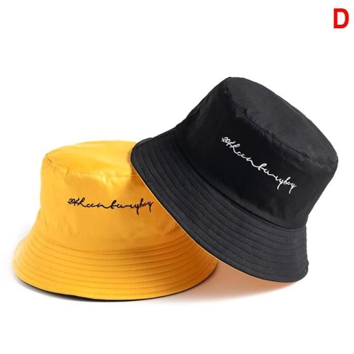 22 -Unisexe Harajuku seau chapeau pêche en plein air Hip Hop casquette hommes été pour pêcheur chapeau femmes os Feminino