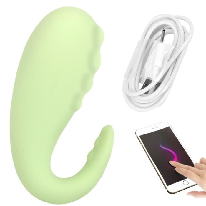 8 fréquence Silicone vibrateur sans fil télécommande APP Bluetooth connecter monstre Pub vibrateur jouets sexuels - Type Green APP