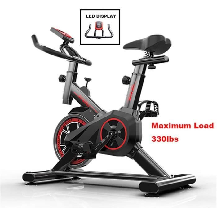 Vélo D'appartement,Fitness Vélo De Fitness En Salle,Vélo D'appartement Professionnel Cycliste Réglable Avec Écran LCD, Équipement De