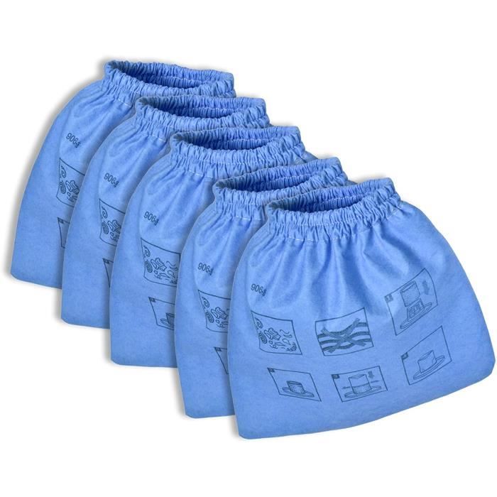 SAC ASPIRATEUR INVEST Lot de 5 filtres textiles Parkside PNTS 1300 C3 A1 B2 12509 1250 Sac en tissu bleu Parkside PNTS Filtre 339